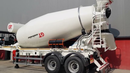 Concrete Mixer 10 m³ 2 Axles Diesel Engine Semi-Trailers