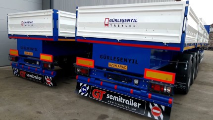 Drop Side Semi-Trailer (King Pin h= 1400 mm) (for special semi-truck)