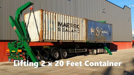 Lifting 2 x 20 Feet Container with Sidelifter
