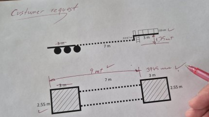 Semi-trailer with 3 axles produced for carrying special loads. According to customer requests...